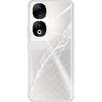 Pouzdro na mobilní telefon Odolné silikonové pouzdro iSaprio - Writing By Feather - white - Honor 90 5G