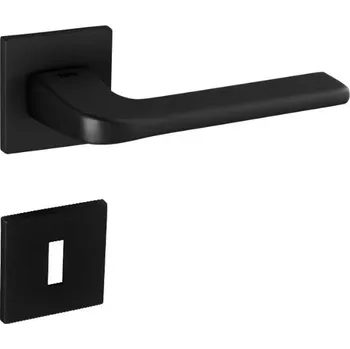 Dveřní kování TI - DARA - HR 4007Q 5S rozety BBQ, klika/klika BS - Černá matná (153)