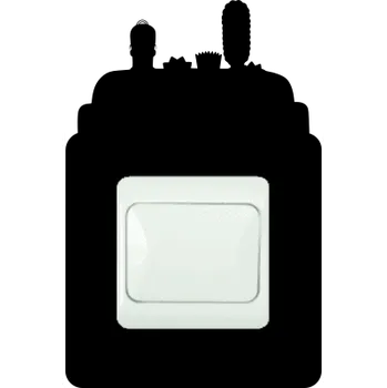 Samolepící dekorace Samolepka pod vypínač Simpsonovi (dekorace na zeď)