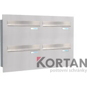Poštovní schránka Poštovní schránka typu A (370x220x100) - pro zazdění s čelní deskou - NEREZ / šedá