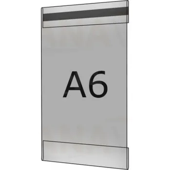 Plastová kapsa antireflexní A6 na výšku typ C 1x magnet PVC-MAT kapsa C A6V - 1x magnet - 1 ks