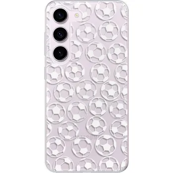 Pouzdro na mobilní telefon Odolné silikonové pouzdro iSaprio - Football pattern - white - Samsung Galaxy S23 5G