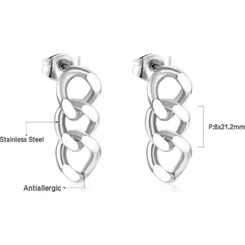 Náušnice Dlouhé visací náušnice z nerezové oceli - 423S