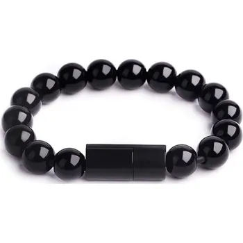 Datový kabel Exkluzivní nabíjecí kabel pro iPhone - Lightning náramek Růžově červená