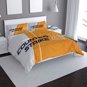 Povlečení Saténové povlečení Counter Strike 2 Oranžová - Sablio - 140x200 / 90x70