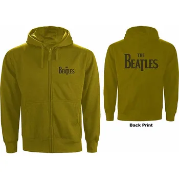 Pánská mikina The Beatles mikina, Drop T Logo With Back Print Green, pánská L