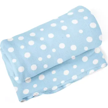 deka Deka Bílé puntíky na modré - Sablio - 150x120 cm