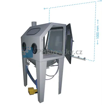 dílenský stroj Pískovací kabina (box) ITB90G (Glass) ITB90G Speciální pískovací kabina / box na pískování tabulového i užitkového skla, ČR zakázková výroba.