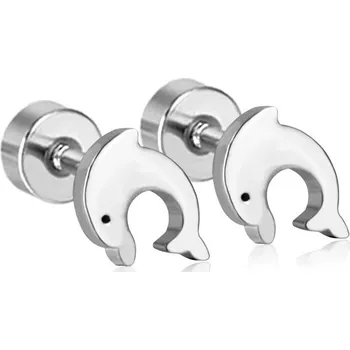 Náušnice Dětské náušnice z chirurgické oceli ve stříbrné barvě - EA606101S