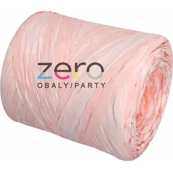 Stuha Lýko umělé RAPHIA 200 m - bílá/sv. růžová