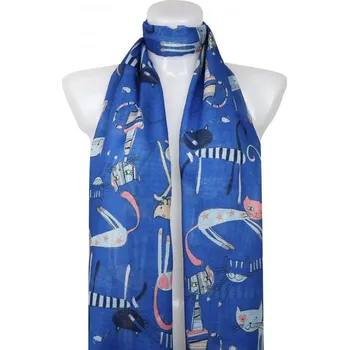 Šála Dámský kočičí šál, tmavě modrý, novinka