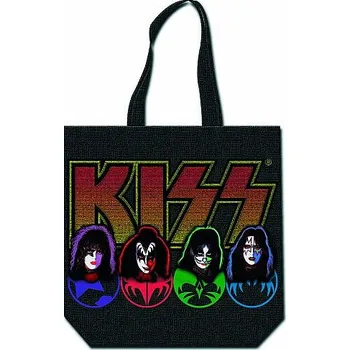 Nákupní taška KISS nákupní taška se zipem, Faces &amp; Logo