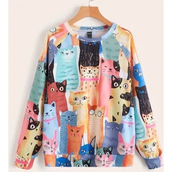 Dámská mikina Dámská mikina, barevné kočky