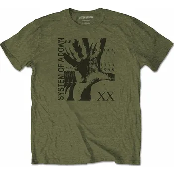 Pánská móda System Of A Down tričko, Intoxicated Military Green, pánské XL