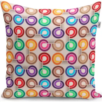 Polštář Dekorační polštář Barevné spirály - Sablio - 40x40 cm