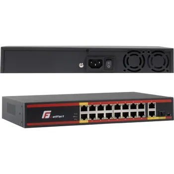Switch GETFORT POE SWITCH 16 x POE + 2GE UPLINK + 1 SFP 200W