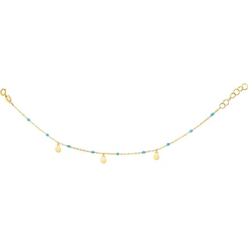 Náramek Zlatý náramek se smaltem - kolečka - AP527-6784