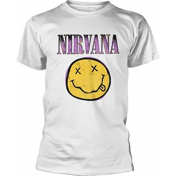 Nirvana tričko, Xerox Smiley White, pánské L
