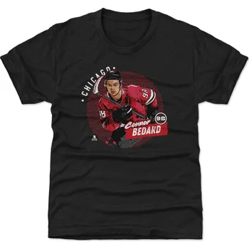 Chlapecké tričko Dětské tričko Chicago Blackhawks NHL Connor Bedard #98 Dots WHT 500 Level Velikost: S (6 - 7 let)
