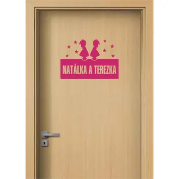 Samolepící dekorace Samolepka na dveře - Cedulka se jménem (dekorace do bytu)