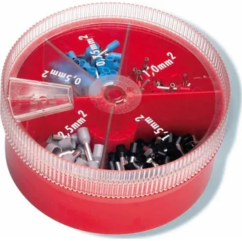 Kabelové oko CIMCO Sada izolovaných dutinek Cu 0,5 - 2,5 mm2 (400 ks) 181504