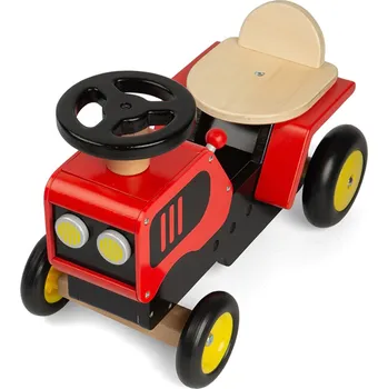 Dřevěná hračka Bigjigs Toys Dřevěné odrážedlo Traktor