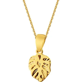 Přívěsek Zlatý přívěsek - list monstery - AP529-2957