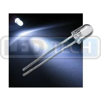 Polovodič LED dioda 5mm bílá samoblikací 30°