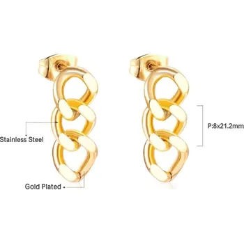 Náušnice Dlouhé visací náušnice z nerezové oceli - 423G