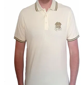 Pánská móda Queen tričko, Crest Logo Polo Natural, pánské L
