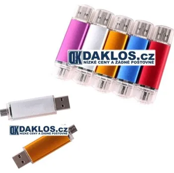 USB flash disk USB / Micro USB Flash disk OTG / Fleška 16 GB pro telefon i počítač Stříbrná