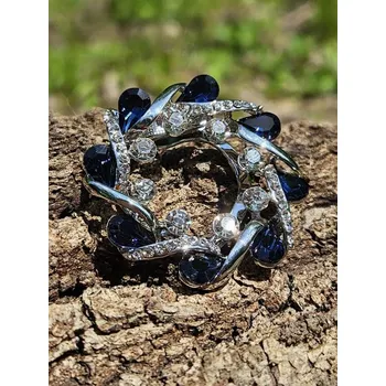 Brož Ozdobný klip s broušenými kamínky