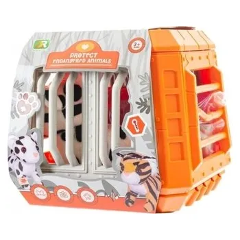 Dětská přenosná klec se zvířátkem Geparda a příslušenstvím - šedá, Tulimi