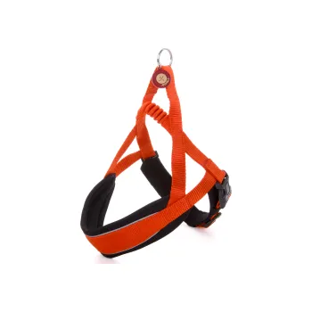 Postroj pro psa JK Postroj Comfort oranžový, obvod hrudníku: 62–70 cm