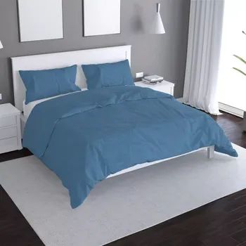 Povlečení Saténové povlečení Indigově modrá - Sablio - 140x220 / 90x70