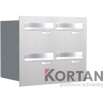 Poštovní schránka Poštovní schránka B-246 - pro zazdění s čelní deskou - NEREZ / šedá