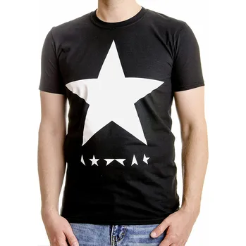 Pánská móda David Bowie tričko, Blackstar (White Star On Black), pánské XL