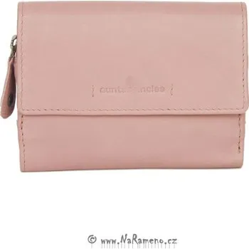 Dámská kožená peněženka Aunts and Uncles menšího rozměru Apricot růžová