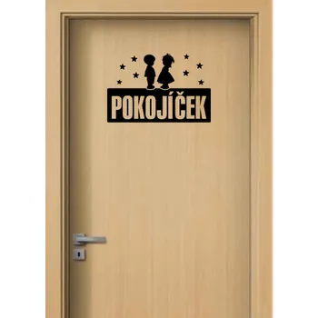 Samolepící dekorace Shopnisi Samolepka na dveře - Cedulka pokojíček