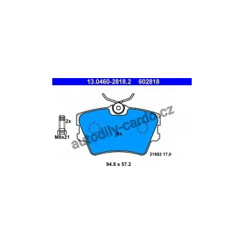 Brzdová destička Sada brzdových destiček ATE 13.0460-2818 (AT 602818)
