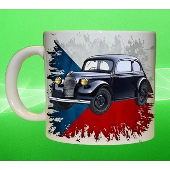 hrnek s autem České auta 34 75ml (hrneček s osobním autem České výroby)