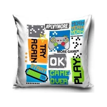 Povlak na dekorativní polštářek CARBOTEX - Dekorační polštář herní konzole / 40 x 40 cm
