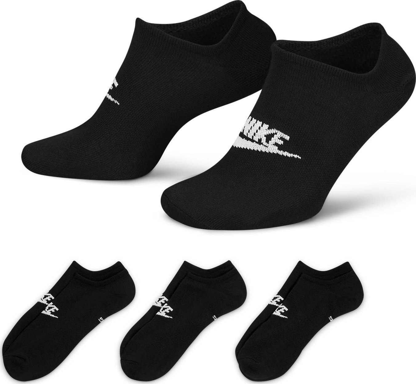 Ponožky funkční Nike Sportswear Everyday Essen 3 páry Velikost: 34-38 černá
