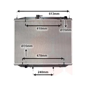 Chladič motoru Chladič, chlazení motoru VAN WEZEL 13002300