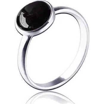 Prsten NUBIS® Stříbrný prsten Black Agate - velikost 54 - NBP96-54