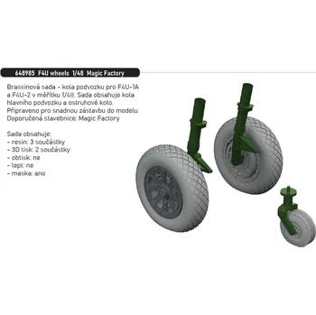Plastikový model Eduard 1/48 F4U wheels (MAGIC FACTORY)
