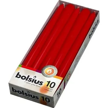 Svíčka Bolsius Kónická 10ks 24x245 červená svíčka RAL