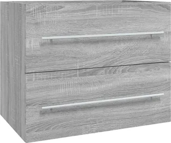 Koupelnový nábytek Skříňka pod umyvadlo 60 x 38,5 x 48 cm kompozitní dřevo šedá sonoma