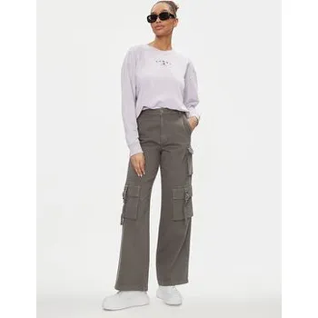 Pánská mikina Tommy Jeans Mikina Essential Logo DW0DW18143 Fialová Regular Fit S