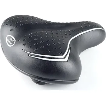 Sedlo na kolo Sedlo Soft Comfort turistické dámské s elastomerem, černé